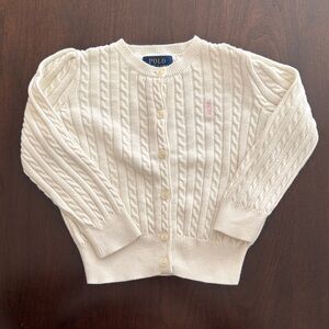 Polo by Ralph Lauren Women's Ivory Cable Knit Cardigan